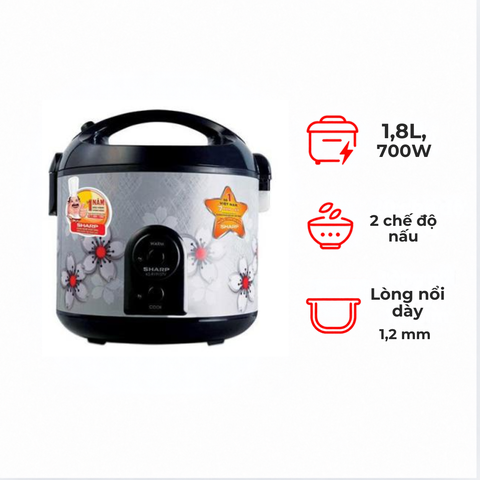 Nồi cơm điện Sharp KSR191STV 1.8 lít