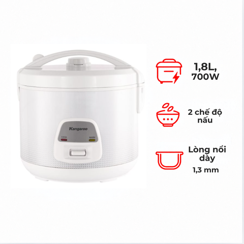 Nồi cơm điện Kangaroo 1.8 lít KGRC18MT1