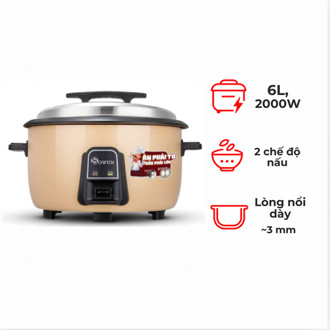 Nồi cơm điện Sowun SW6920 6 lít