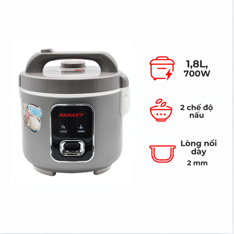 Nồi cơm điện SANAKY SNK183J24G 1.8L