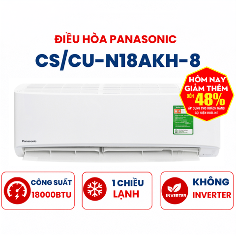 Điều hòa Panasonic 1 chiều 18000BTU CS/CU-N18AKH-8