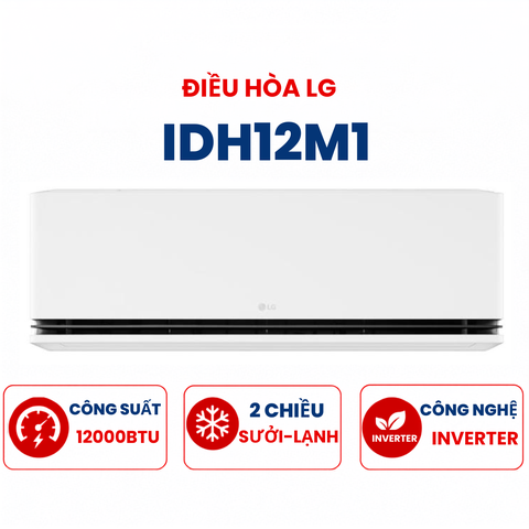 Điều hòa LG 2 chiều 12000Btu Inverter IDH12M1 cao cấp mới 2025